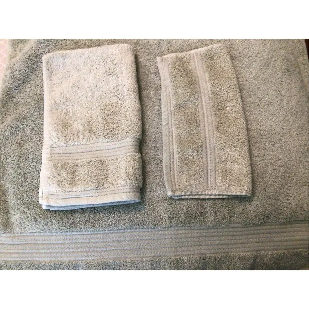 Palais Royale Hotel 3 piece towel set 100% combed cotton Green